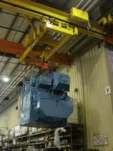 Cleveland Tramrail Underhung System moving heavy laundry equipment