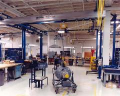 Work Station Crane with Aluminum Bridge in Aerospace