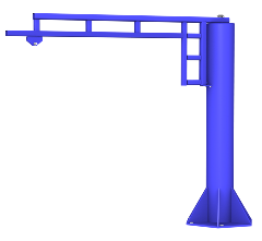 Rendering of Enclosed Track Work Station Jib Crane