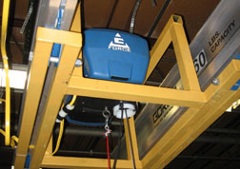 G-Force Intelligent Lifting Device with nested trolley to gain maximum headroom