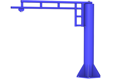 free standing work station jib cranes gorbel