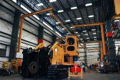 Fold away fall protection system for mining equipment 